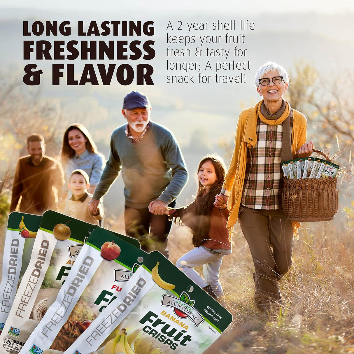 Crisp de Fruta Natural, Brothers-ALL, Plátano, 0.59 oz, 24 Pck