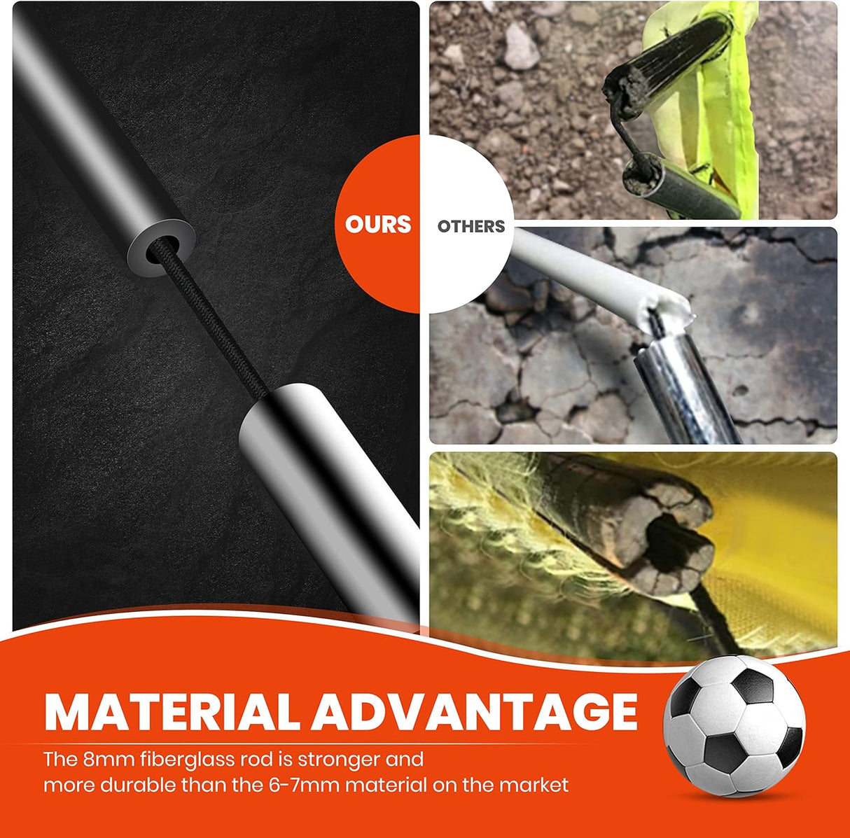 2 kits de portearías de futbol portatiles para niños