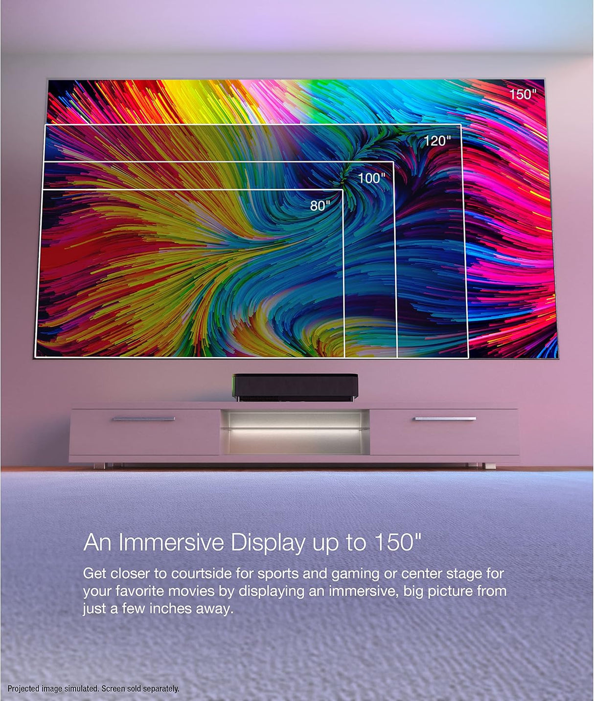 Proyector Epson EpiqVision Ultra LS800, 4K, 4000 lúmenes, 150