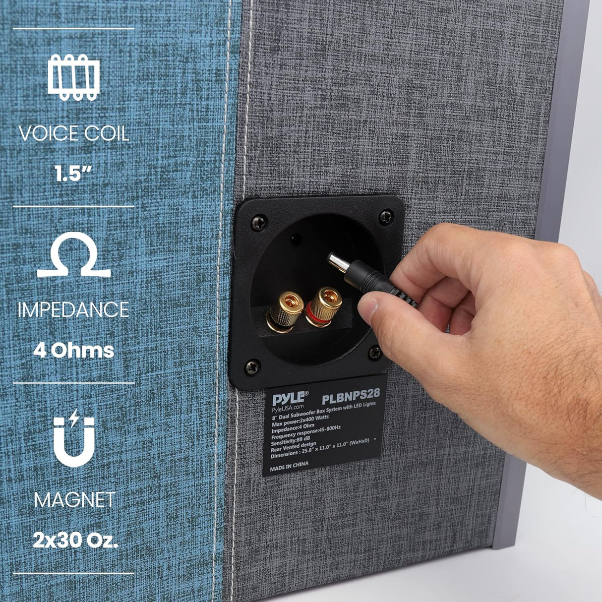 Parlantes ventilado plateado PYLE PLBNPS28