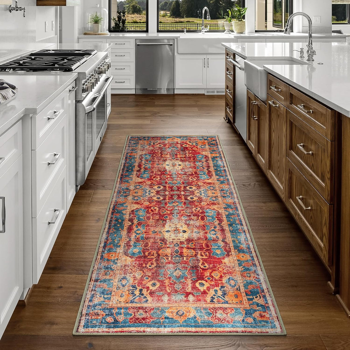 Alfombra Lavable Adiva 2'6x10 Antideslizante para Suelo