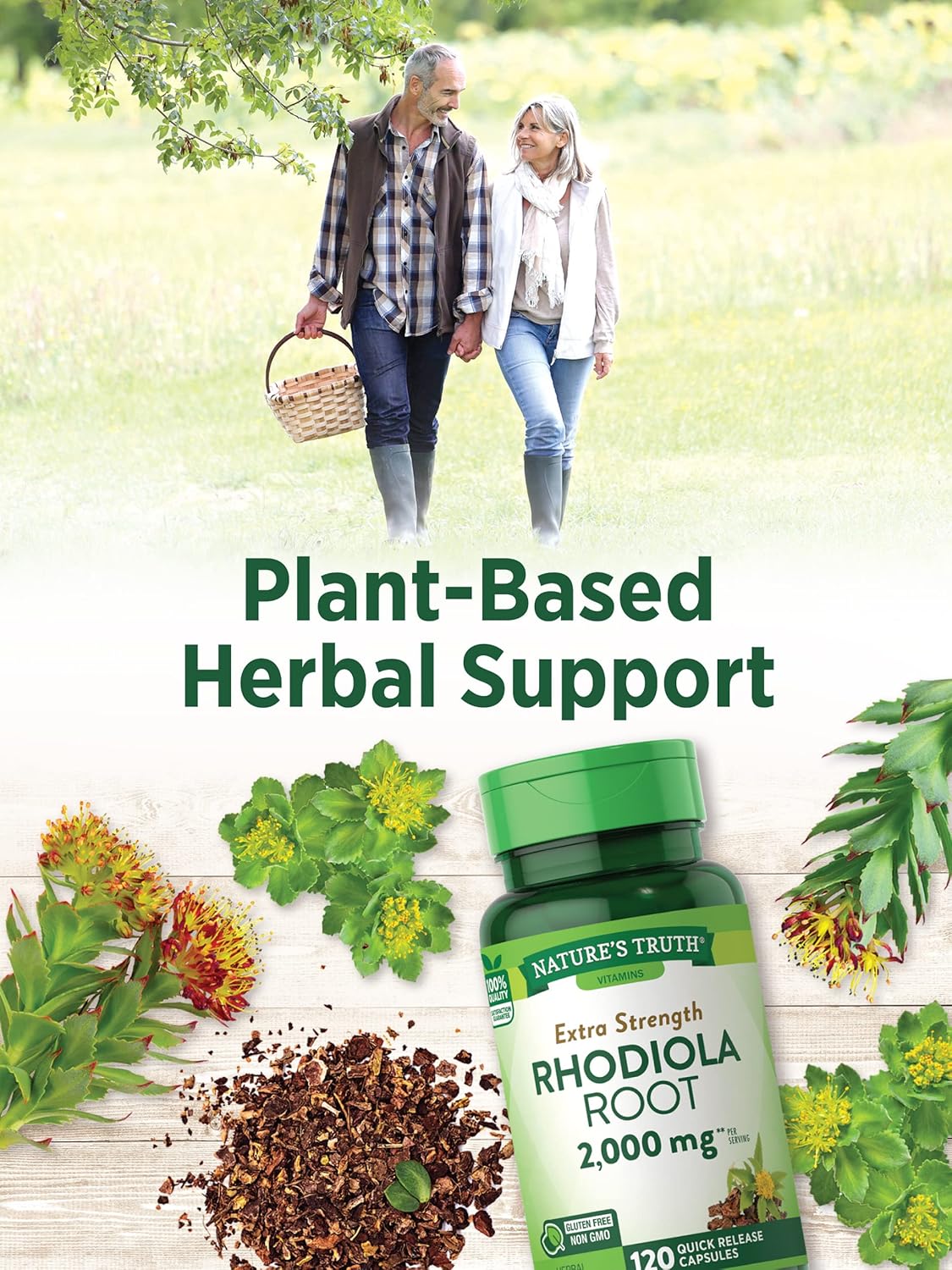 Suplementos de extracto Rhodiola Rosea 2000 mg 120und