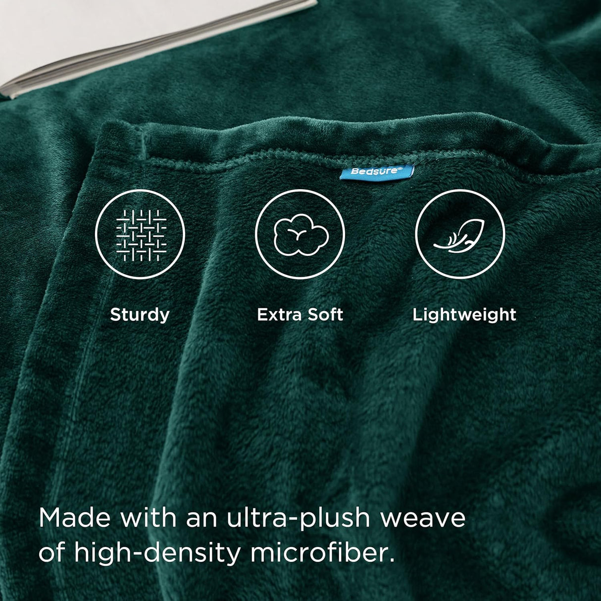 Manta Fleece Queen Bedsure - Suave, Ligera, Microfibra, 90x90