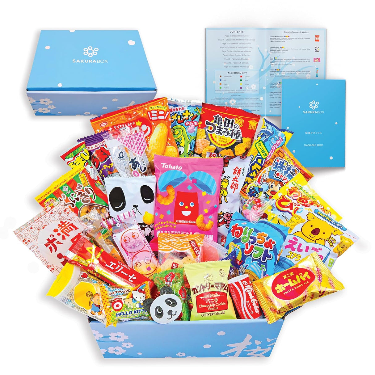Caja de Dulces y Snacks Japoneses Sakura Box 40 Piezas Dagashi