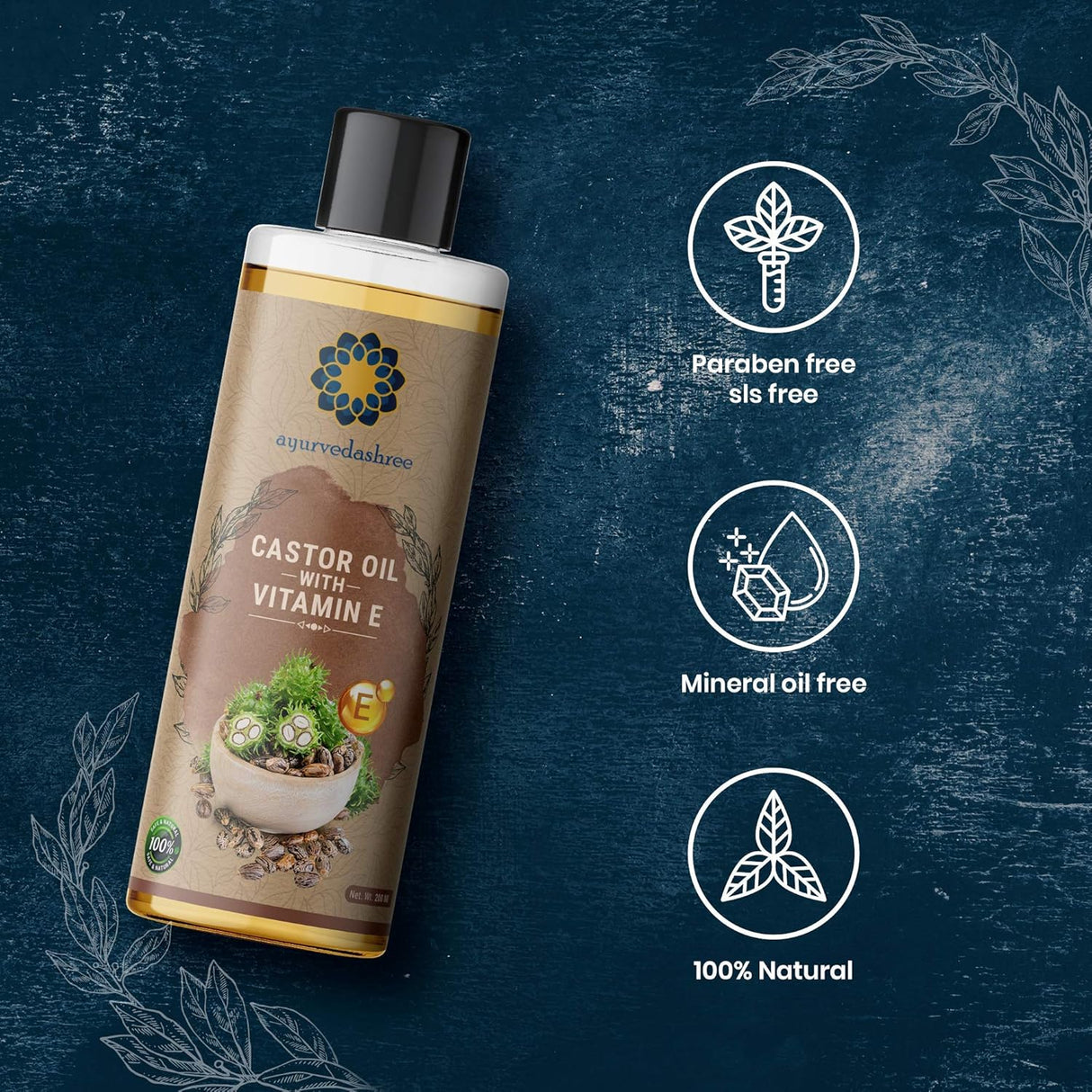 Aceite de Ricino con Vitamina E Acondicionador y Curativo