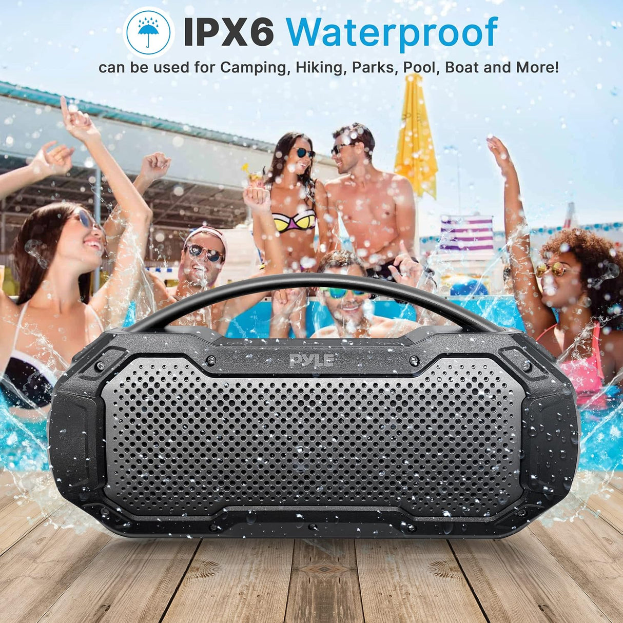 Parlante Portátil inalámbrico Bluetooth PYLE-HOME PCMPSB1BK