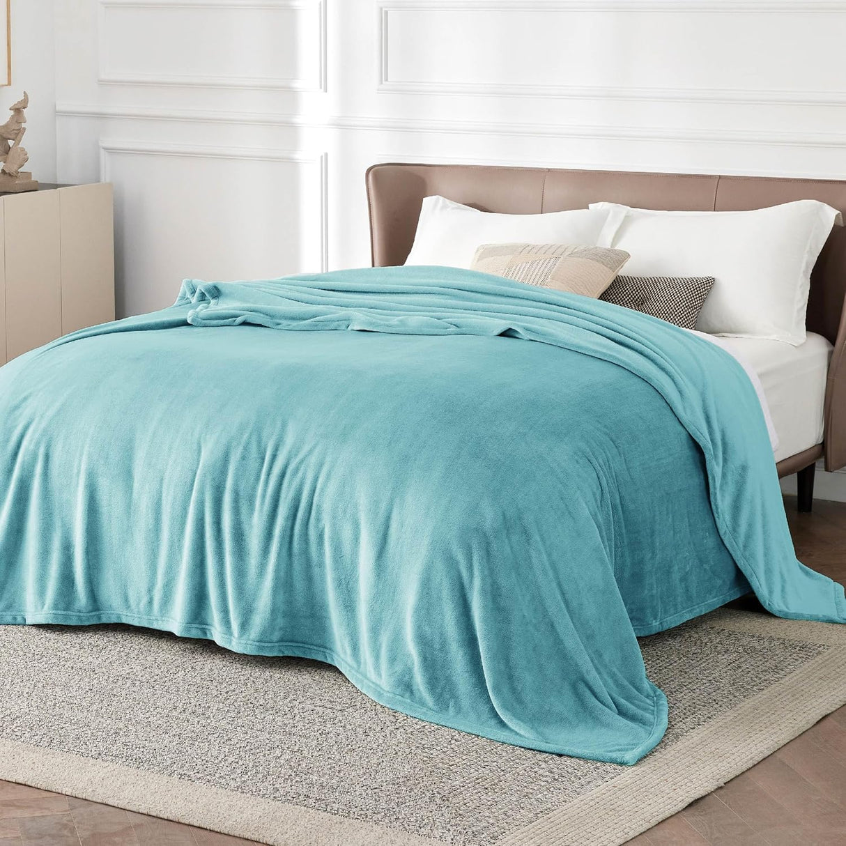 Manta de Fleece Bedsure, suave y ligera, 90x90 pulgadas