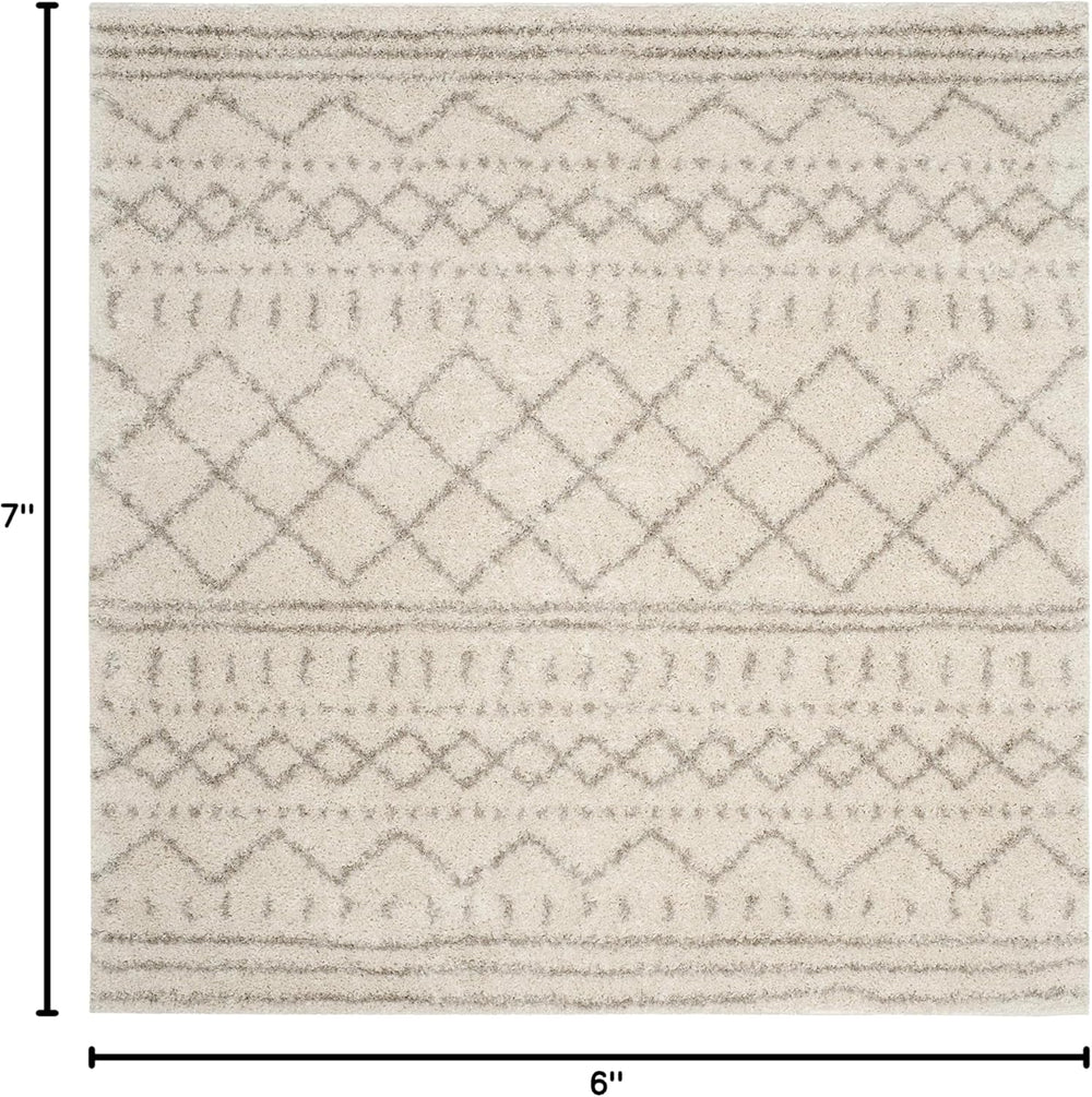 Alfombra área Shag, diseño marroquí, 1.6 pulgadas de grosor