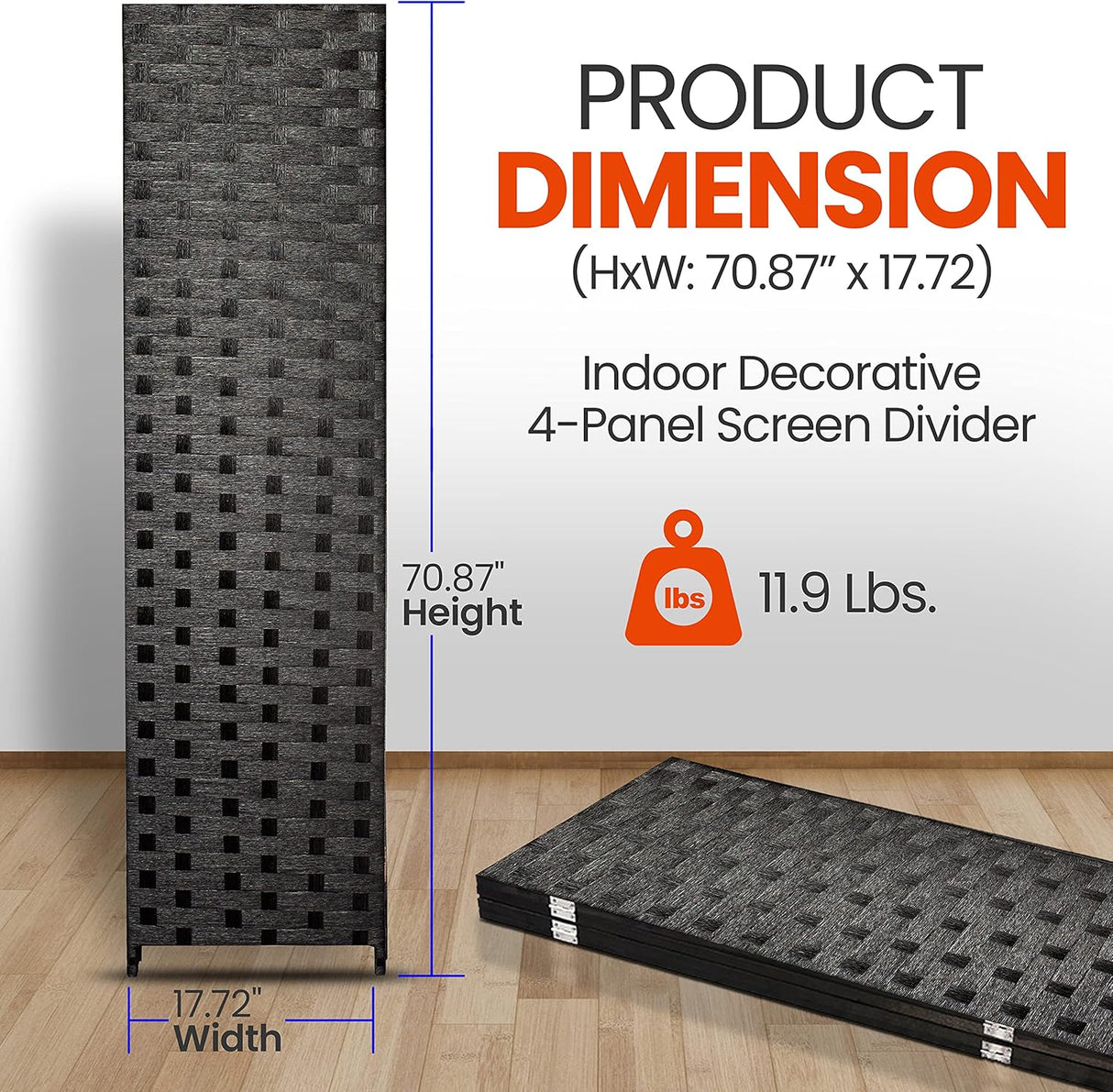 Biombos o Divisor de habitación SERENELIFE SLRDX48