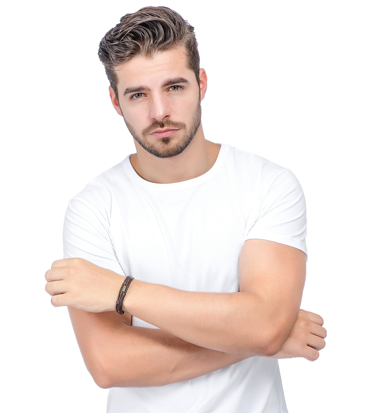 Brazalete de cuerda marrón