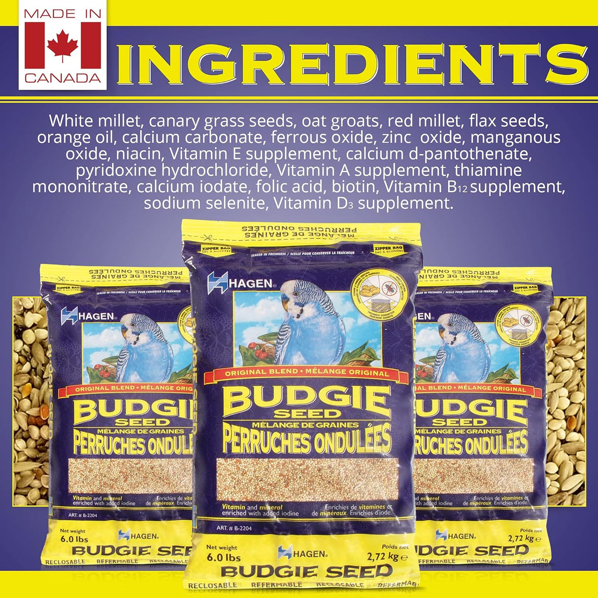 Semilla Vme de periquito/Budgie, 6 libras