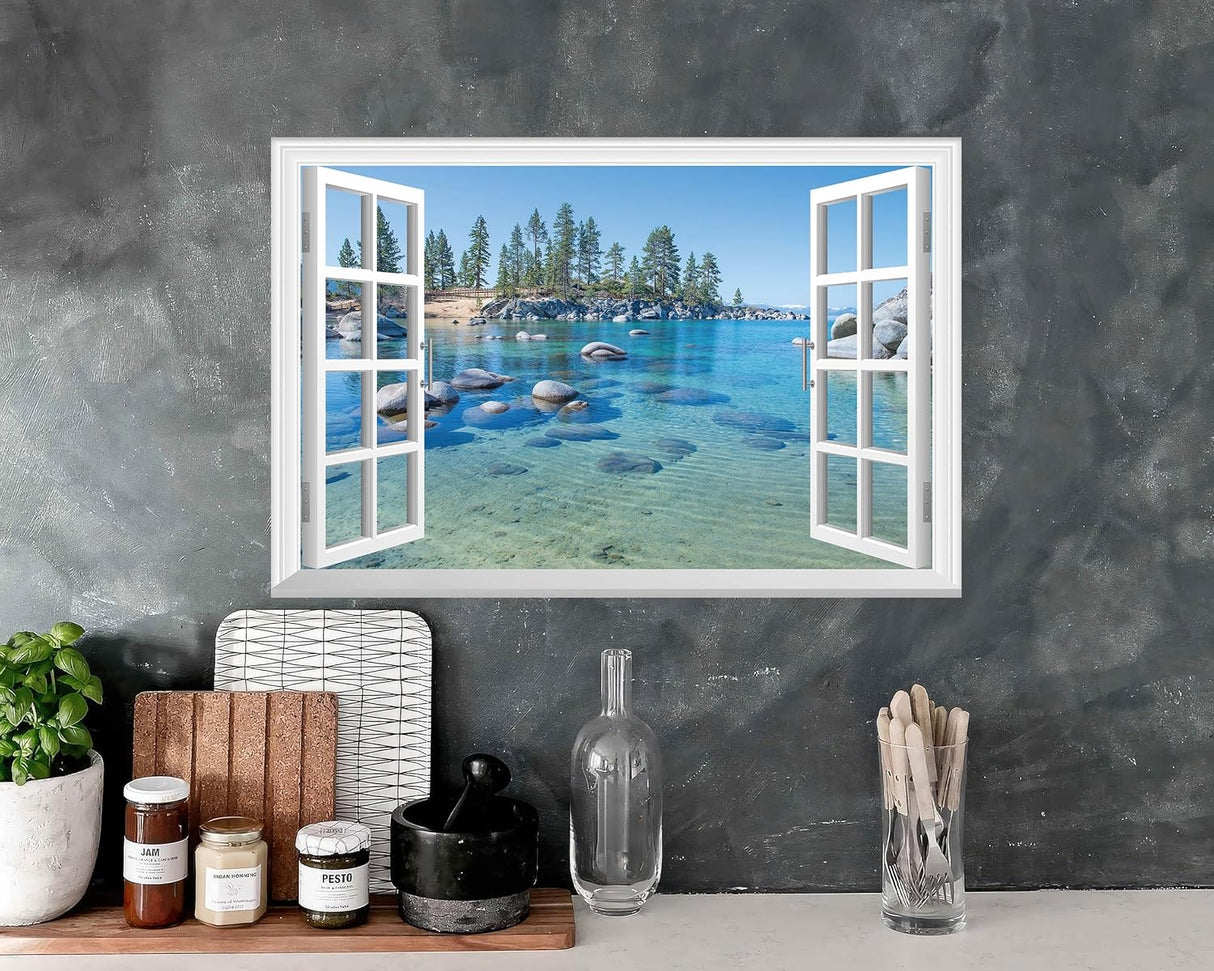 Adhesivo de pared falso para ventana, un mural de pared