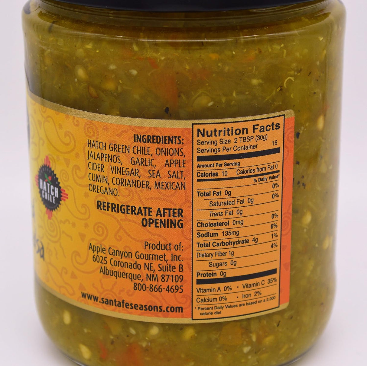 Salsa Santa Fe Seasons Chile Verde Asado, 16 Oz