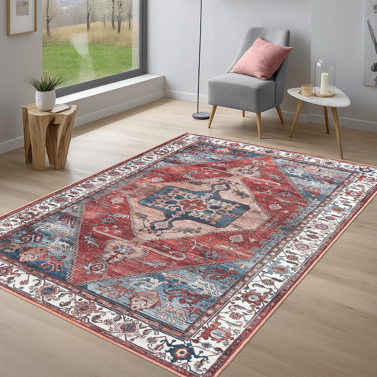 Alfombra Lavable 8x10 Adiva Antideslizante para Hogar