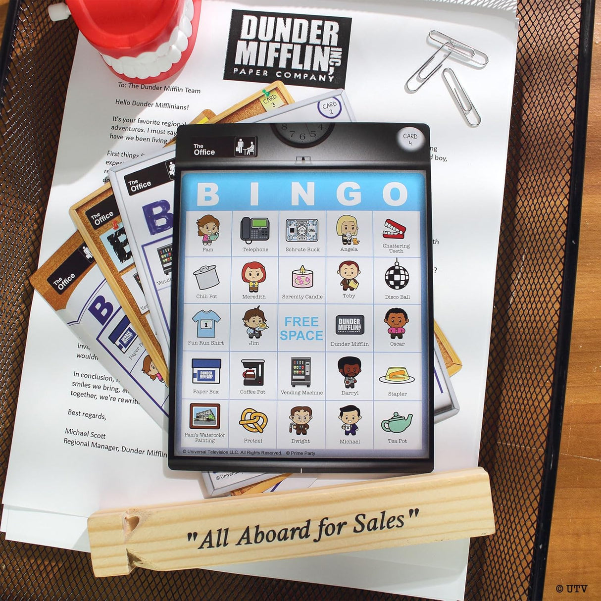 Juego de Bingo de The Office para 24 Jugadores - Fiesta y Cumpleaños