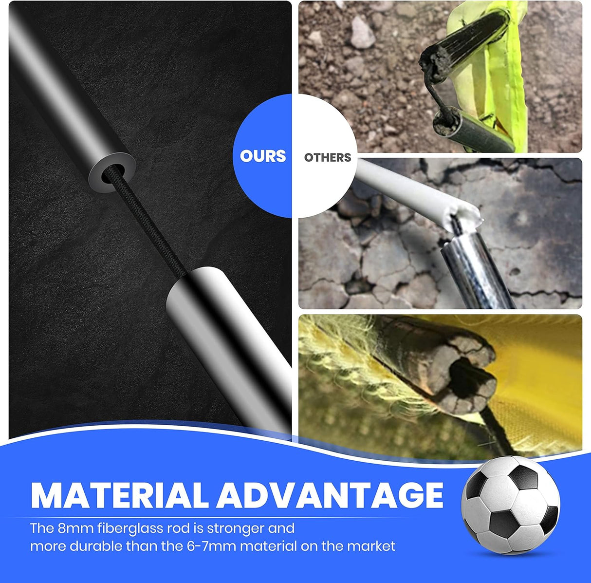 Mini porteria de futbol plegable para entrenar niños