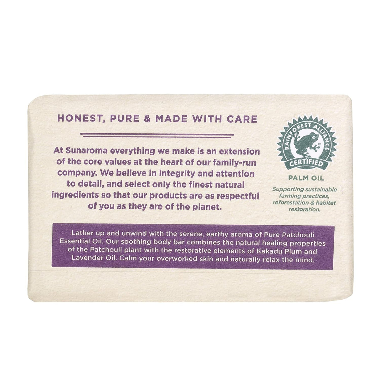 Sunaroma Jabón natural para el cuidado de la piel pachulí