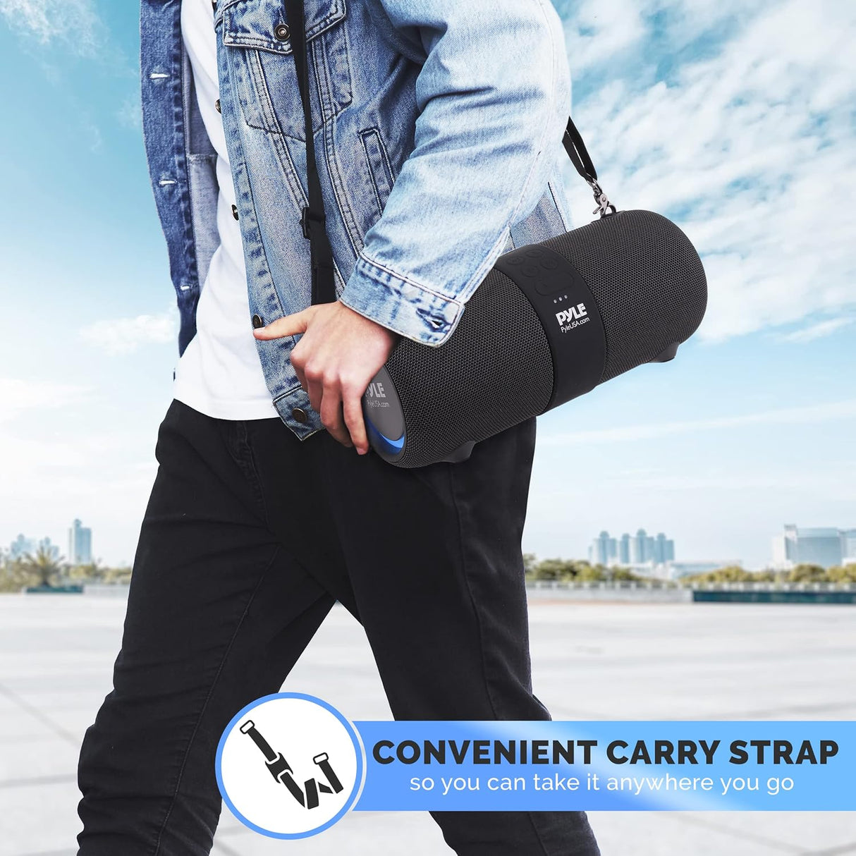 Parlante Portátil inalámbrico Bluetooth PYLE-HOME PSBWP9BK