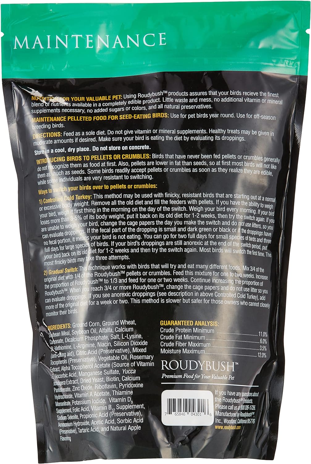 Roudybush Daily Maintenance - Alimento para pájaros, 22 onzas