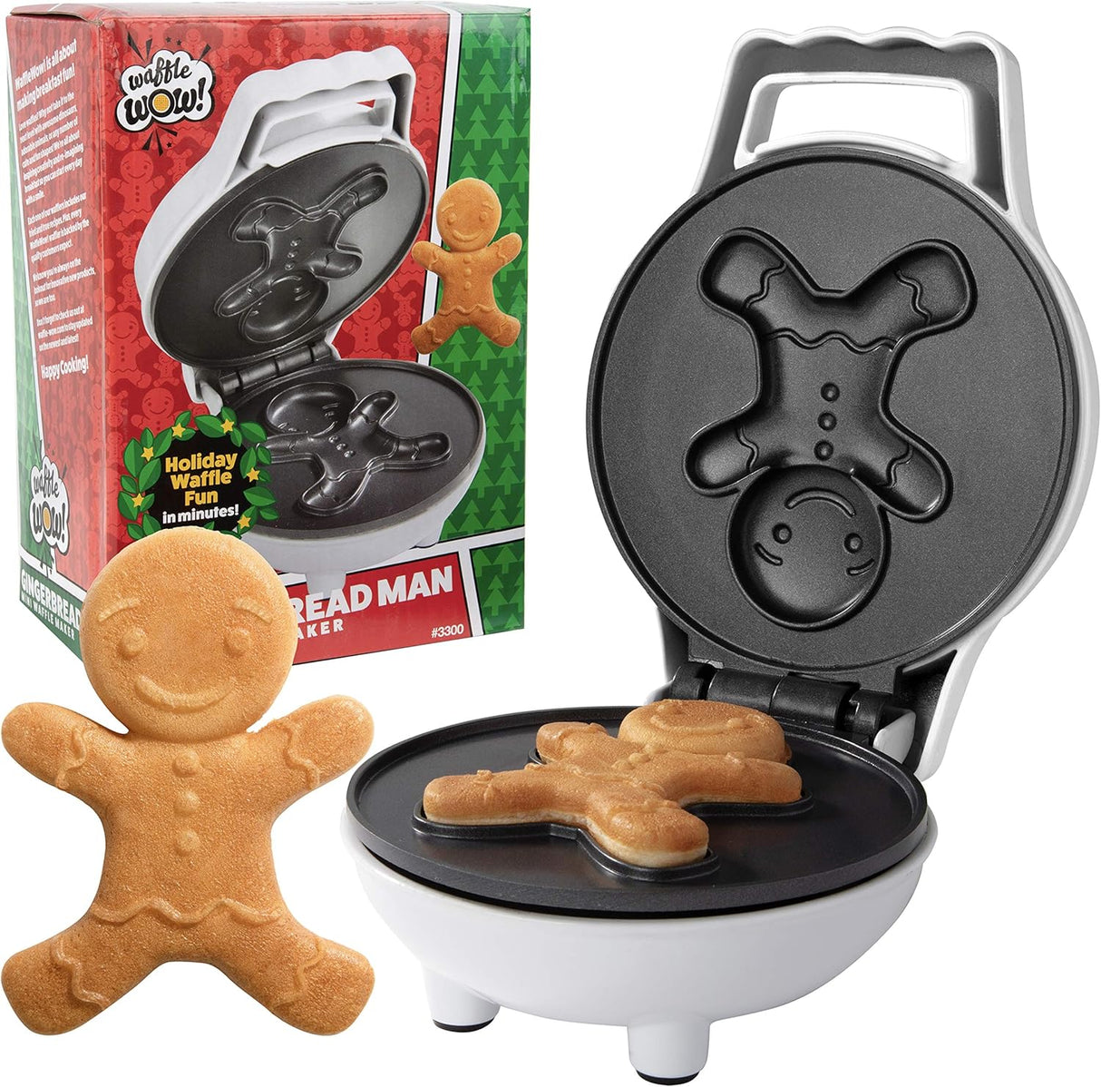 Mini Waffle Maker de Jengibre - Cocinero Eléctrico 4 Pulgadas