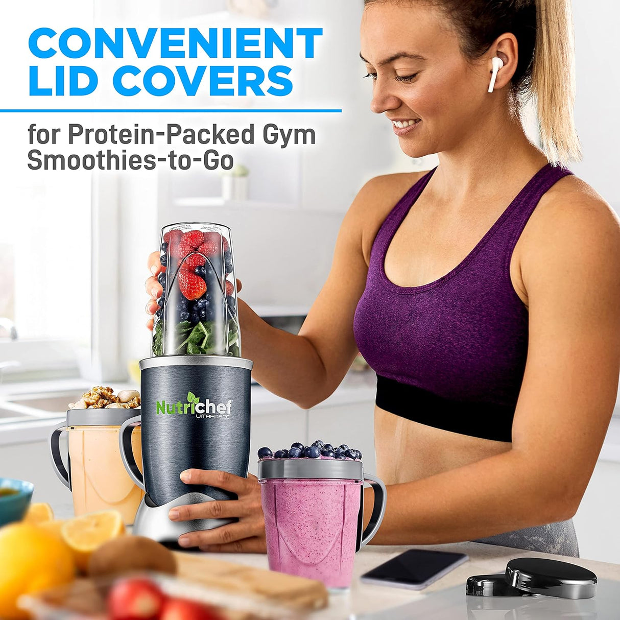 Licuadora mini profesional de 600 NUTRICHEF NCBL60