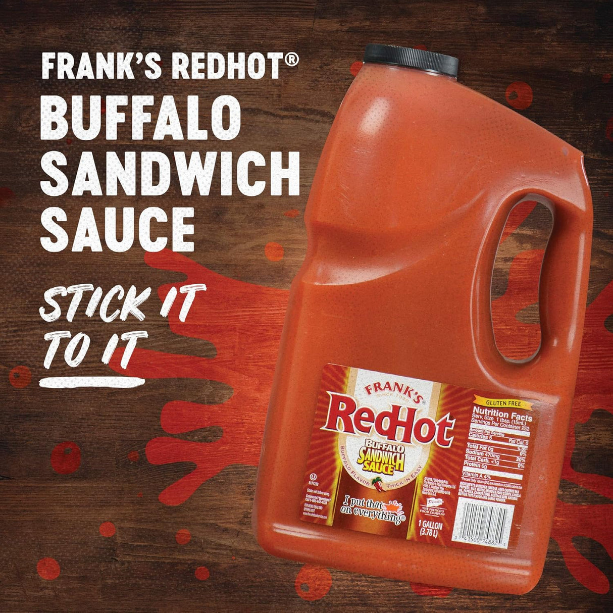 Salsa de búfalo de 128 onzas líquidas Frank's RedHot