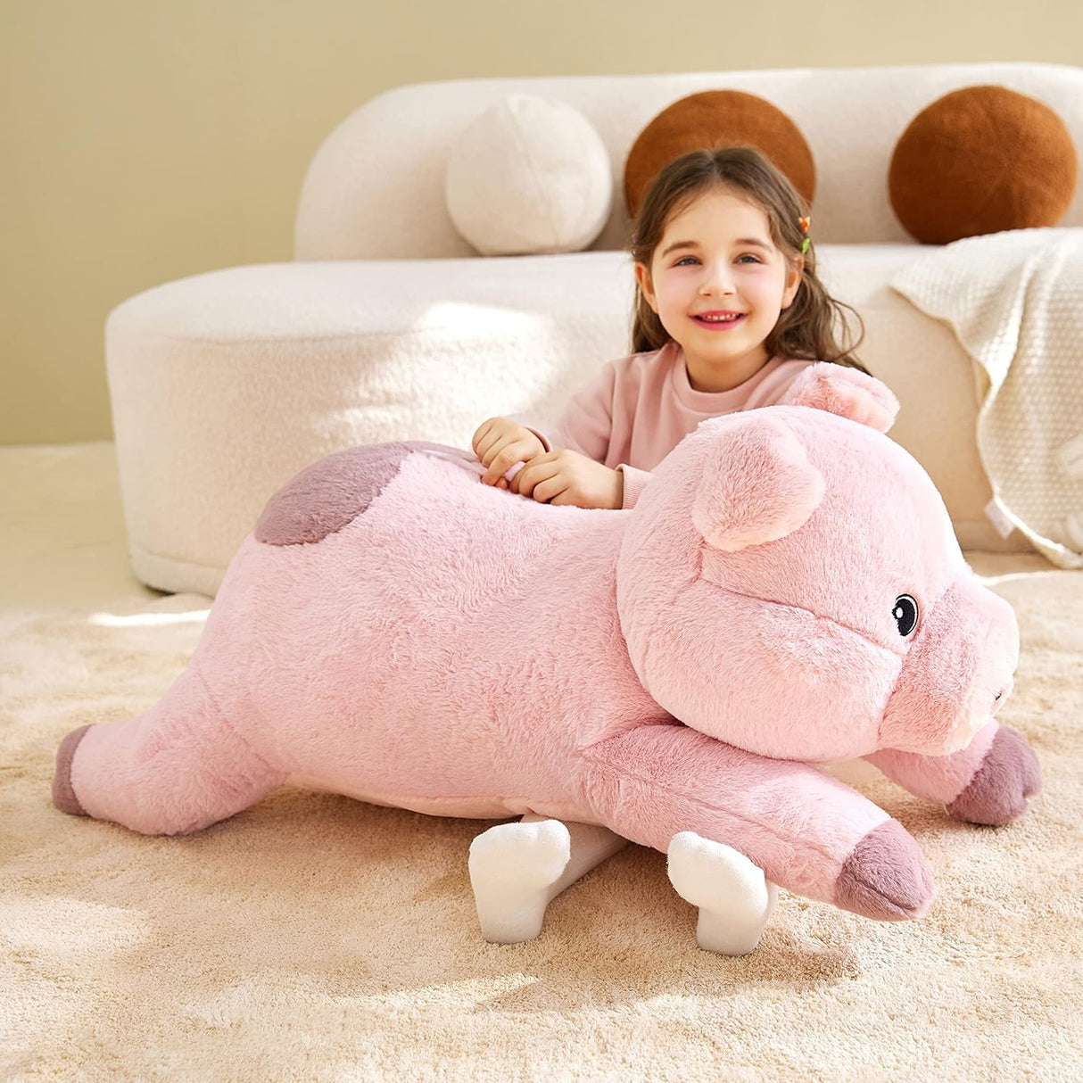 Almohada gigante, peluche de cerdo super suave