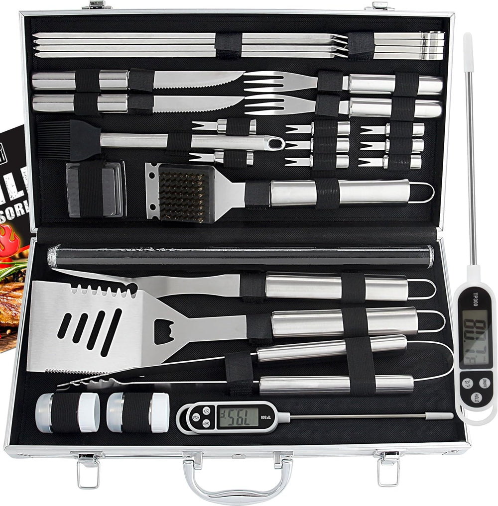 Set de Accesorios BBQ 28pc ROMANTICIST - Acero Inoxidable