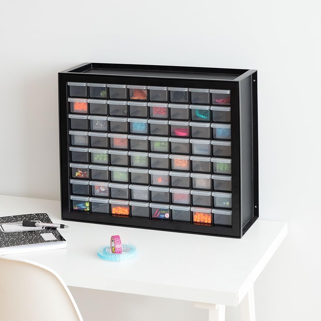 64 Cajones y gabinete de hardware color negro