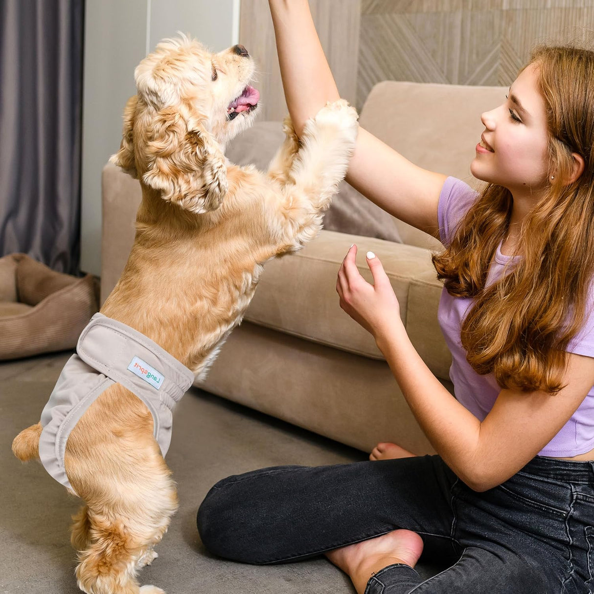 Langsprit Pañales lavables para perras s sin fugas para perras