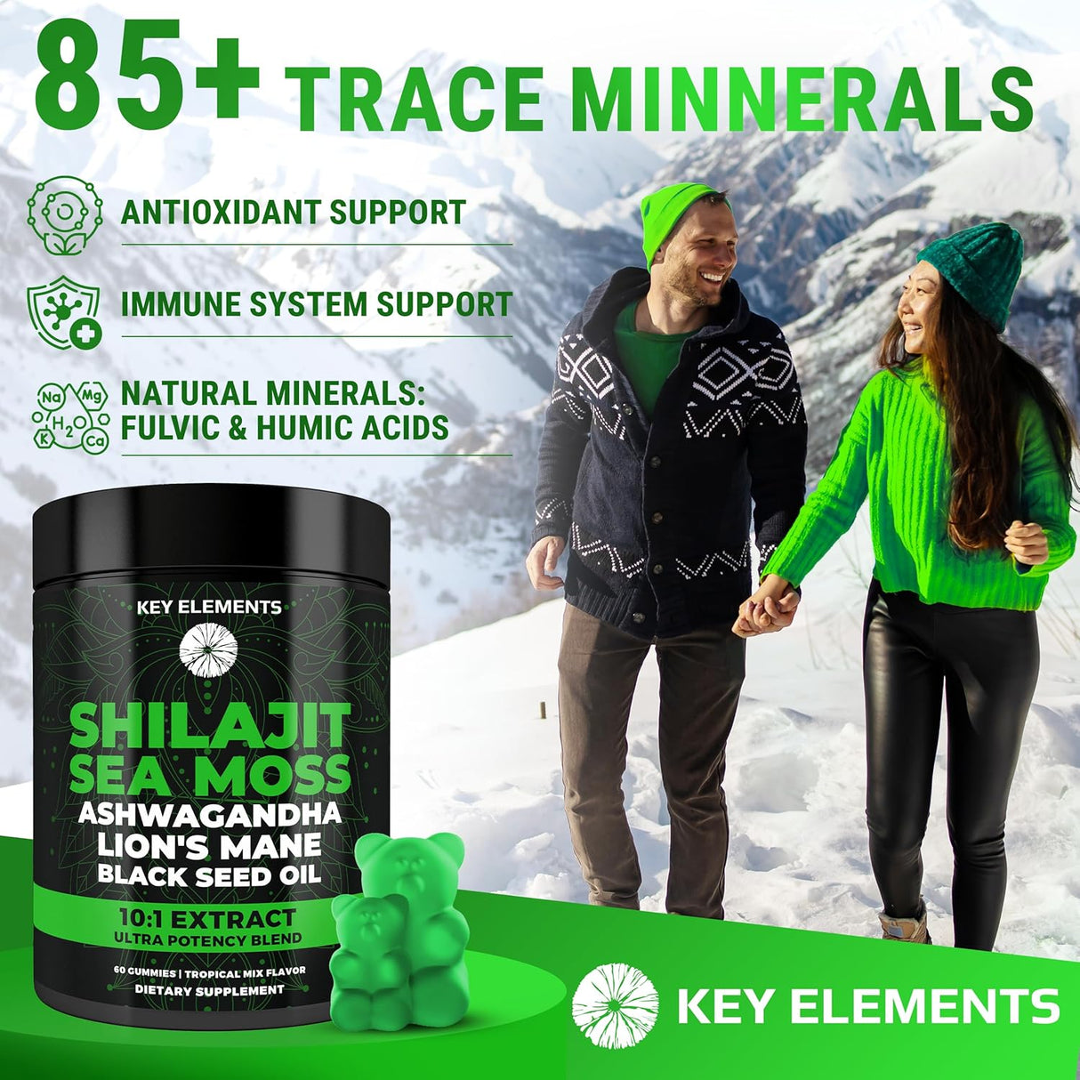 Gomitas de Shilajit Orgánico con Alga Sea - Inmunidad