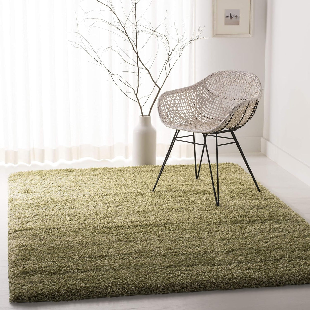 Alfombra de área Shag, 2 pulgadas gruesa, fácil cuidado, SG151-5252