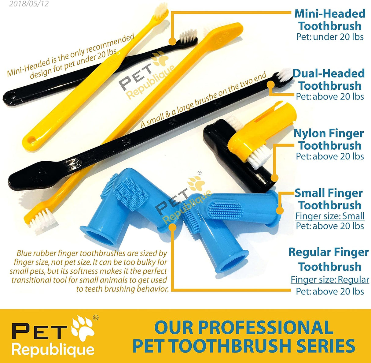 Cepillo de dientes para gatos con doble cabezal