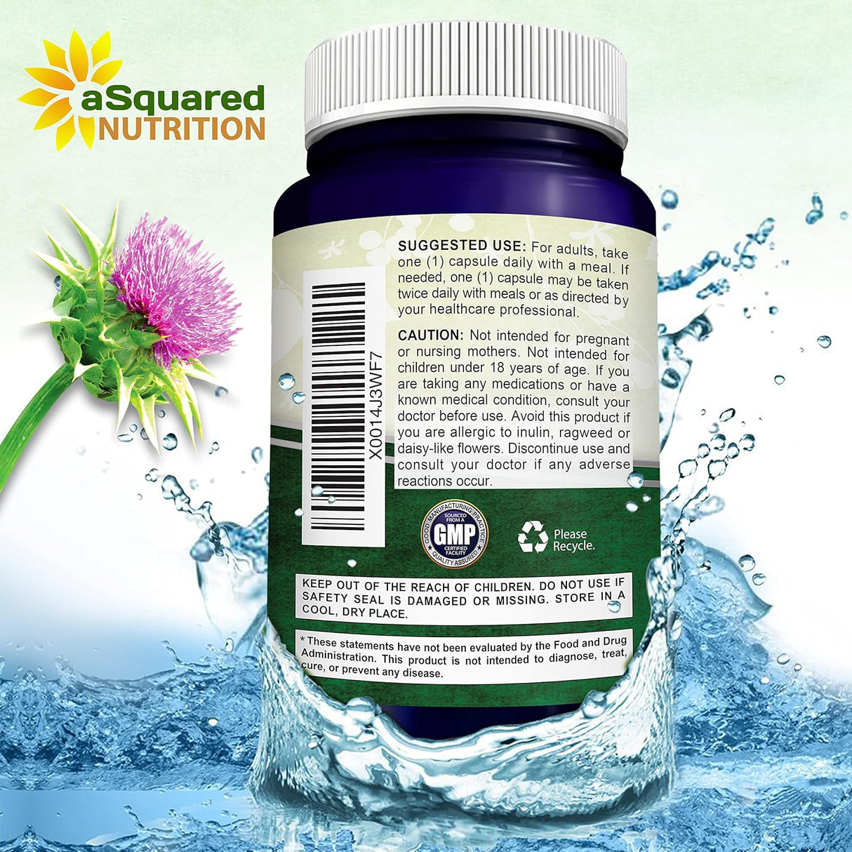 Suplemento Nutrition Suplemento de cardo mariano de 1000 mg