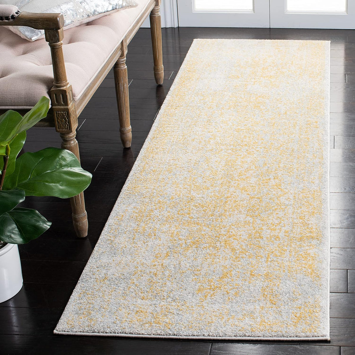 Alfombra Runner Oriental Desgastada para Sala y Pasillo EVK256B