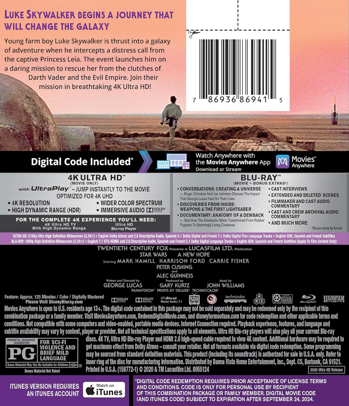 Star Wars: A New Hope Feature 4K UHD