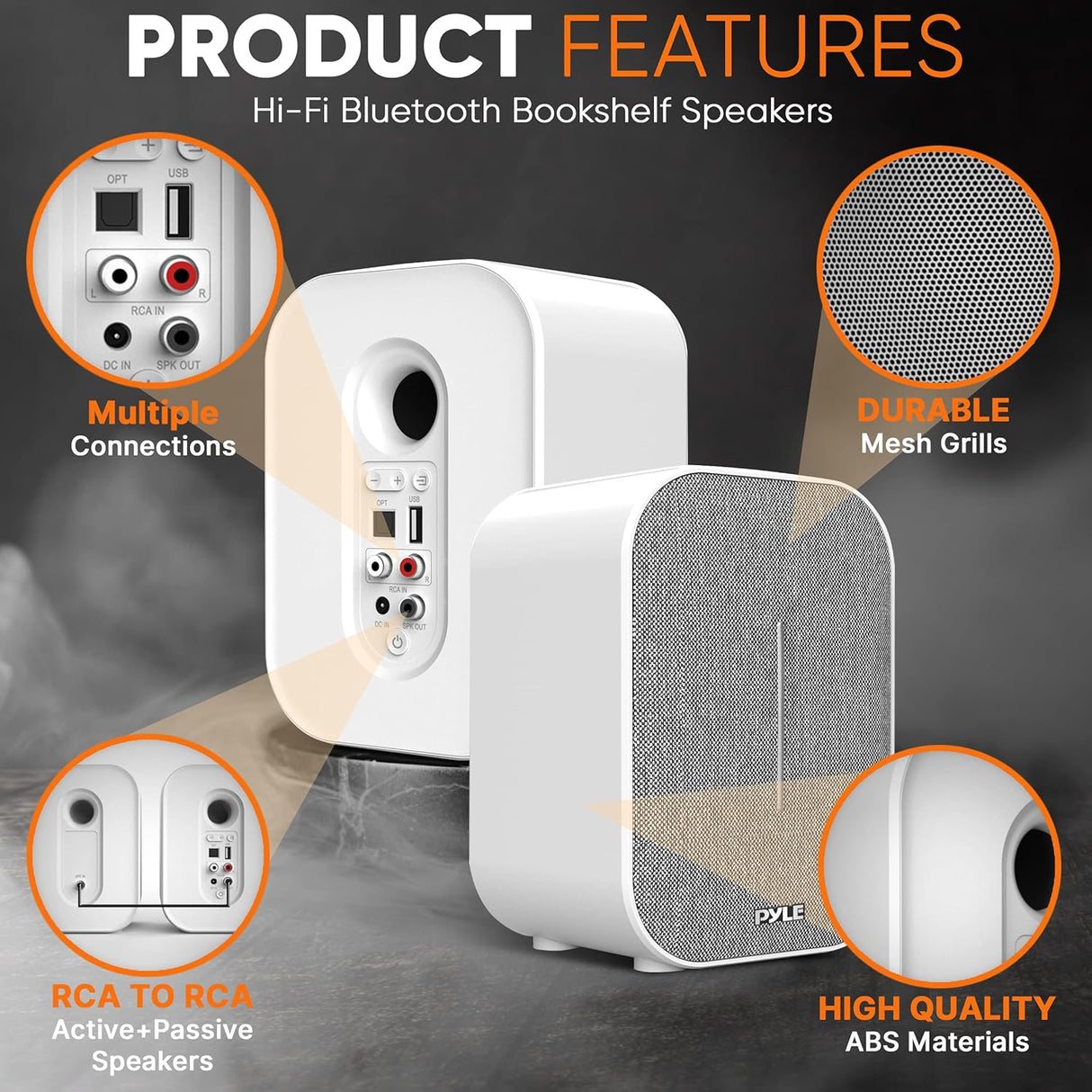 Parlante Portátil blanco PYLE-HOME PBKST33