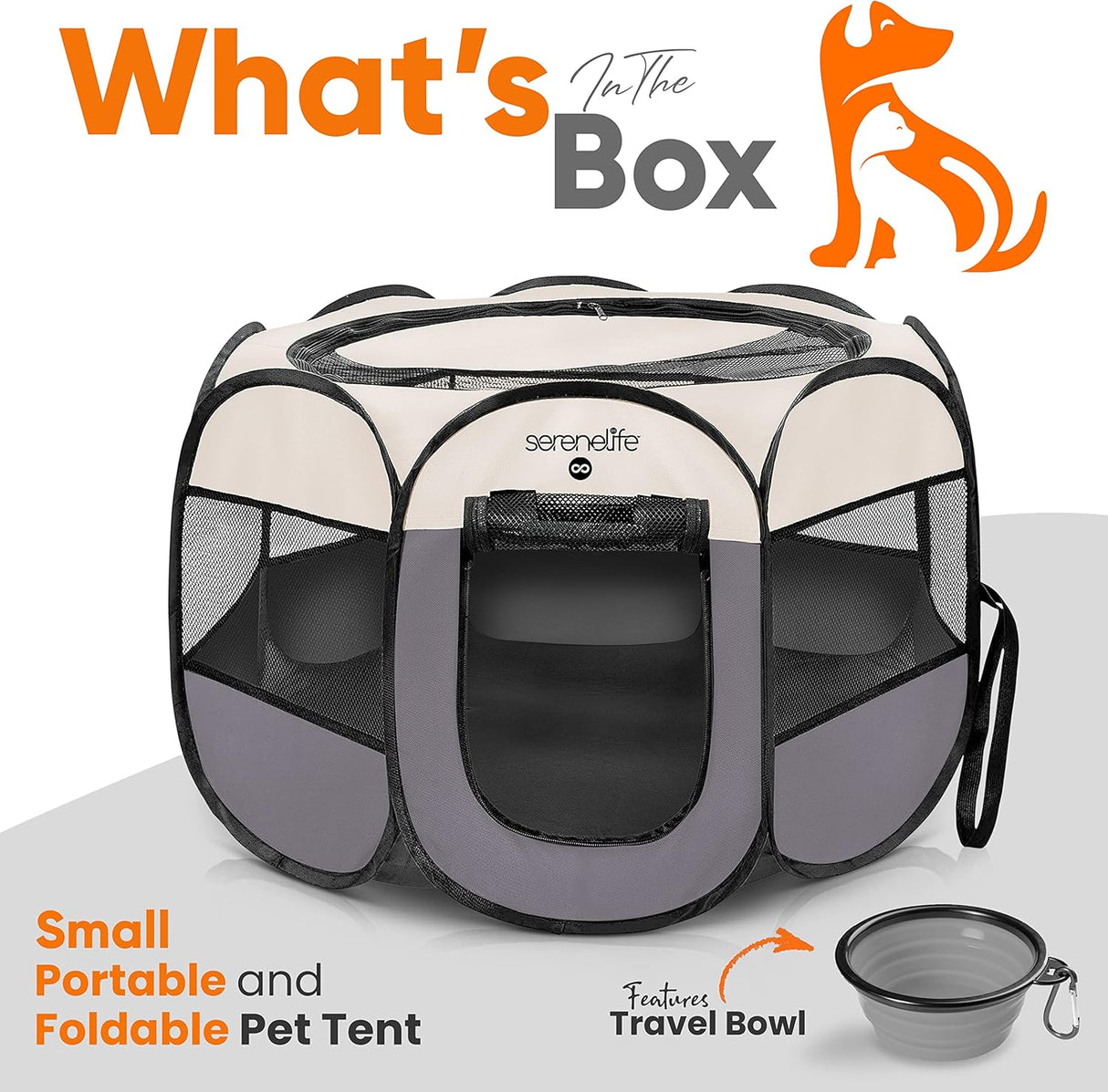 Casa para Perros plegable portátil SERENELIFE SLPTLB106