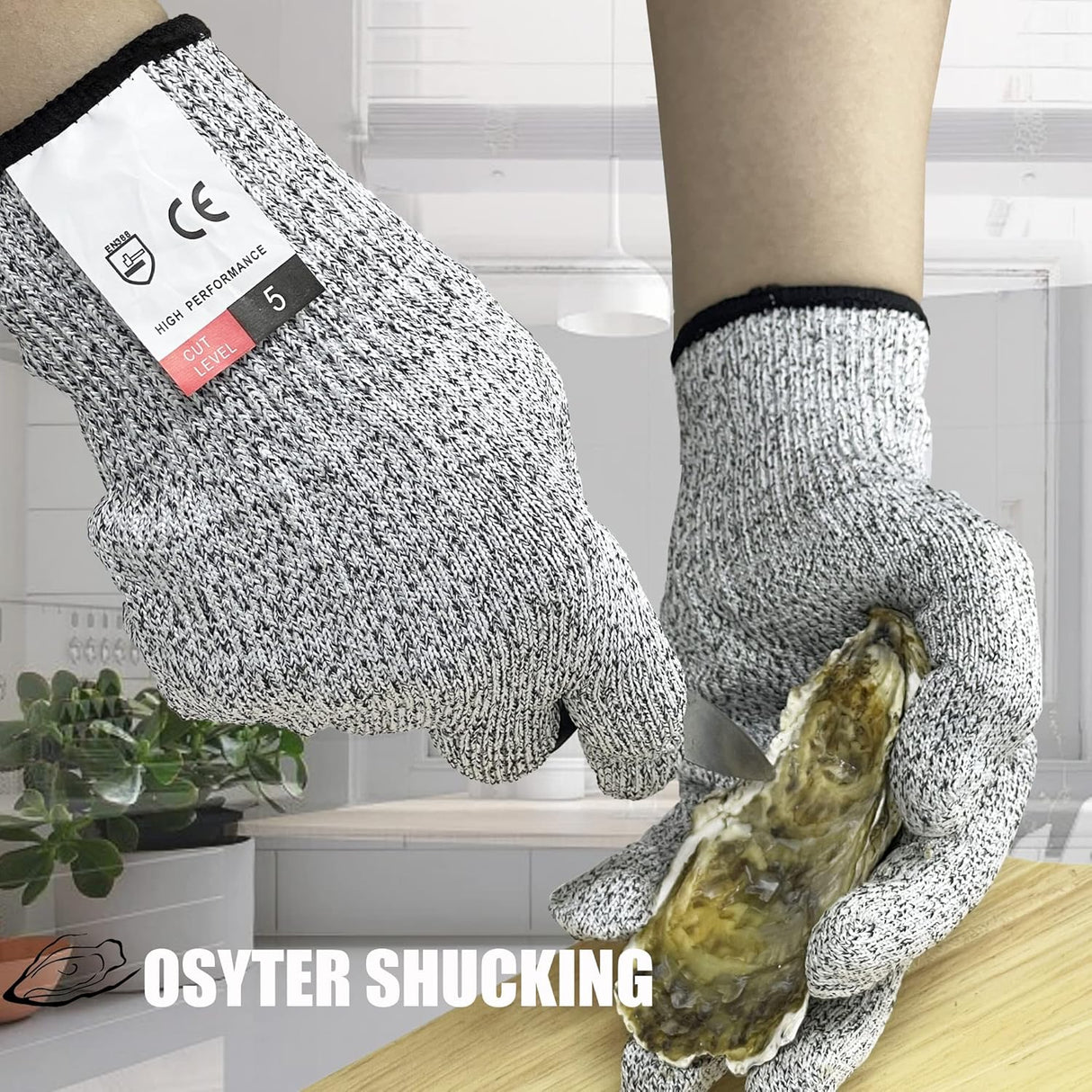 Par de guantes de seguridad para cocina nivel 5 anticortes
