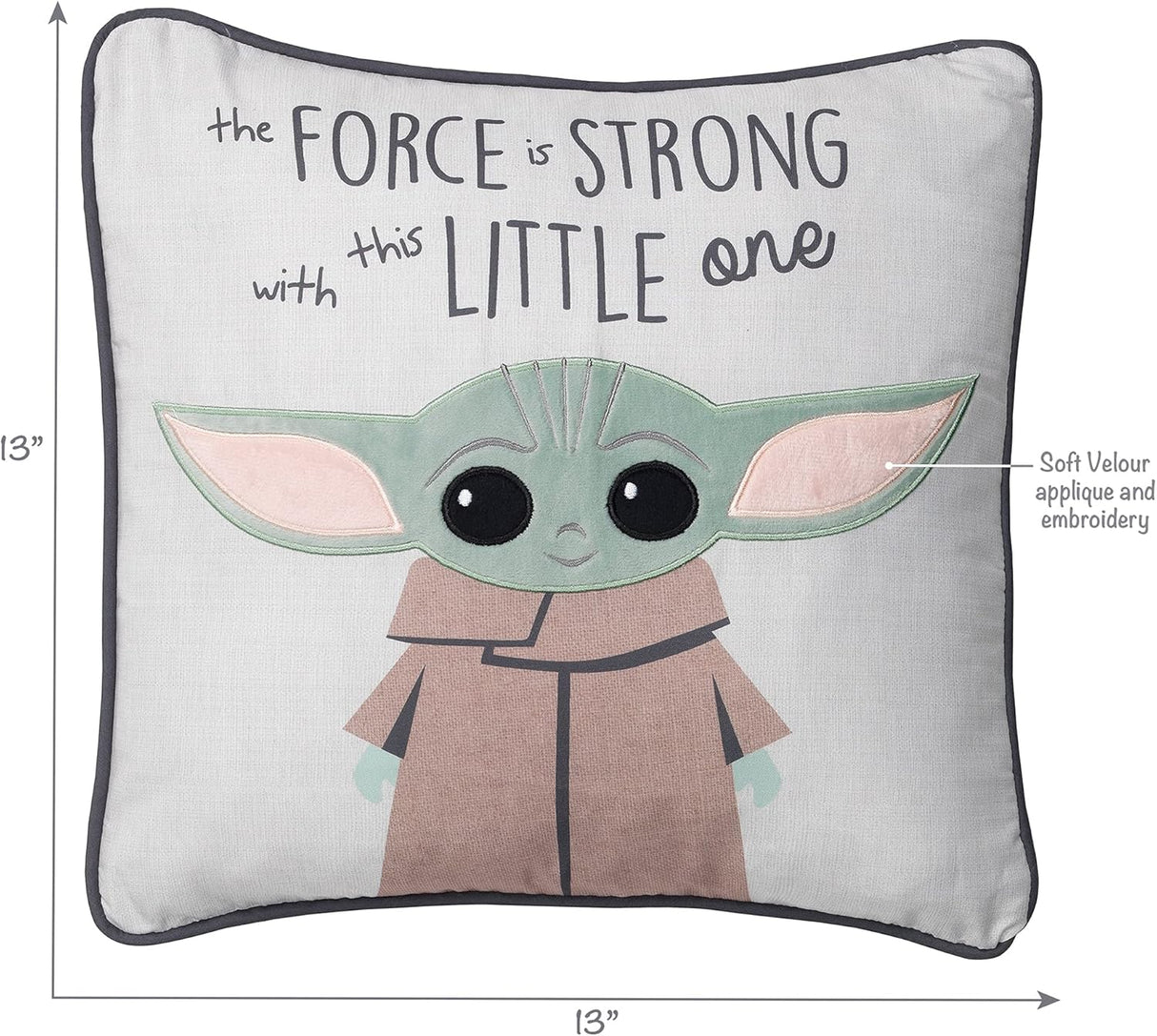 Lambs & Ivy Star Wars The Child/Baby Yoda - Cojín decorativo para cuarto de bebé