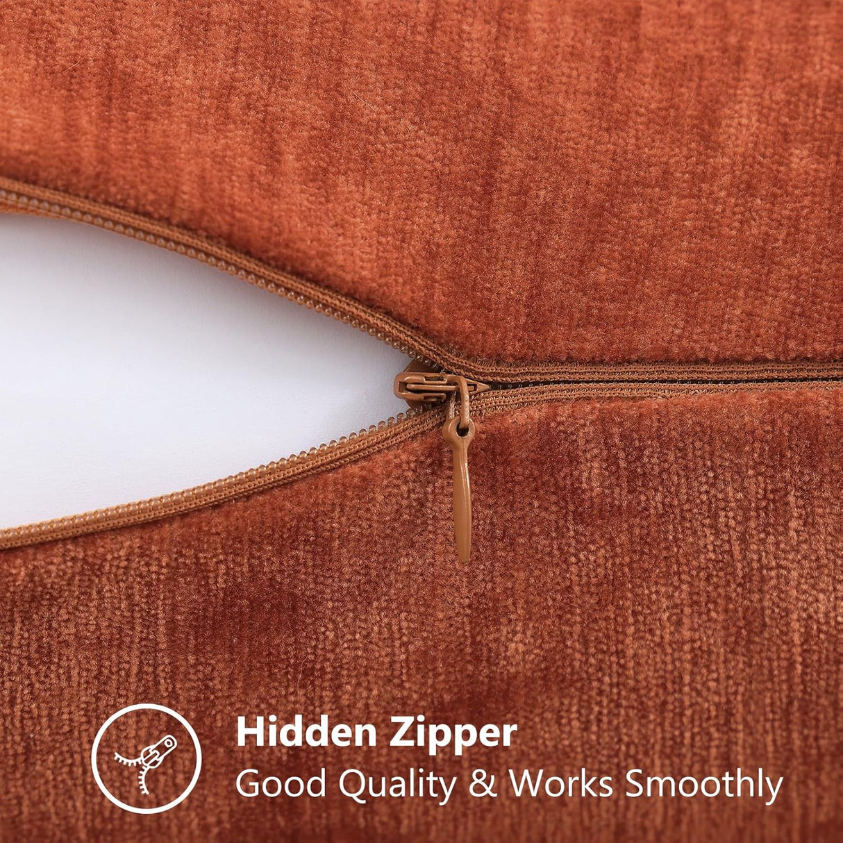 Funda de cojín decorativa decorUhome, chenilla suave, 18x18, 2pzs