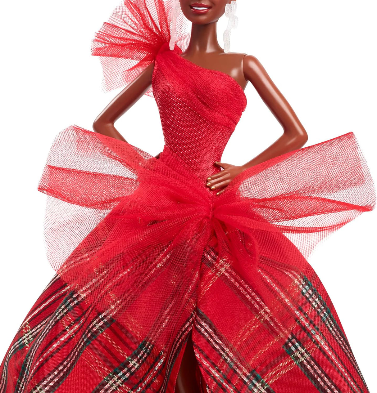 Muñeca Barbie Signature, Moda Navideña 2024, Gown a Cuadros