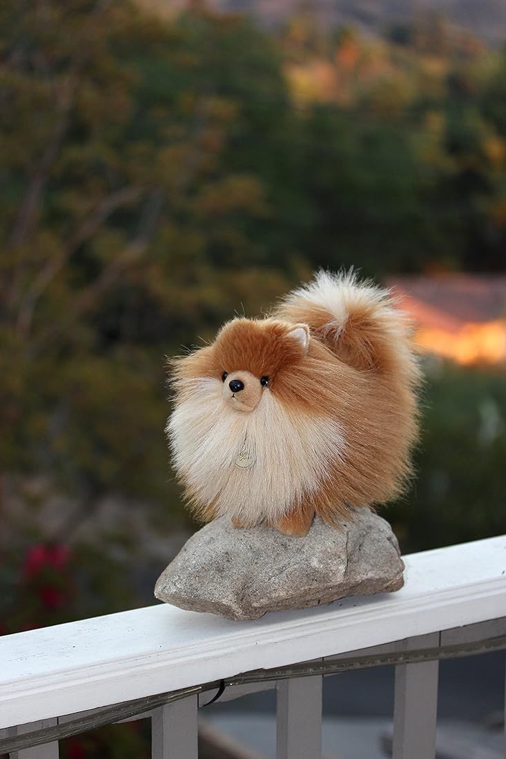 peluche de perro Pomerania de 9 en felpa