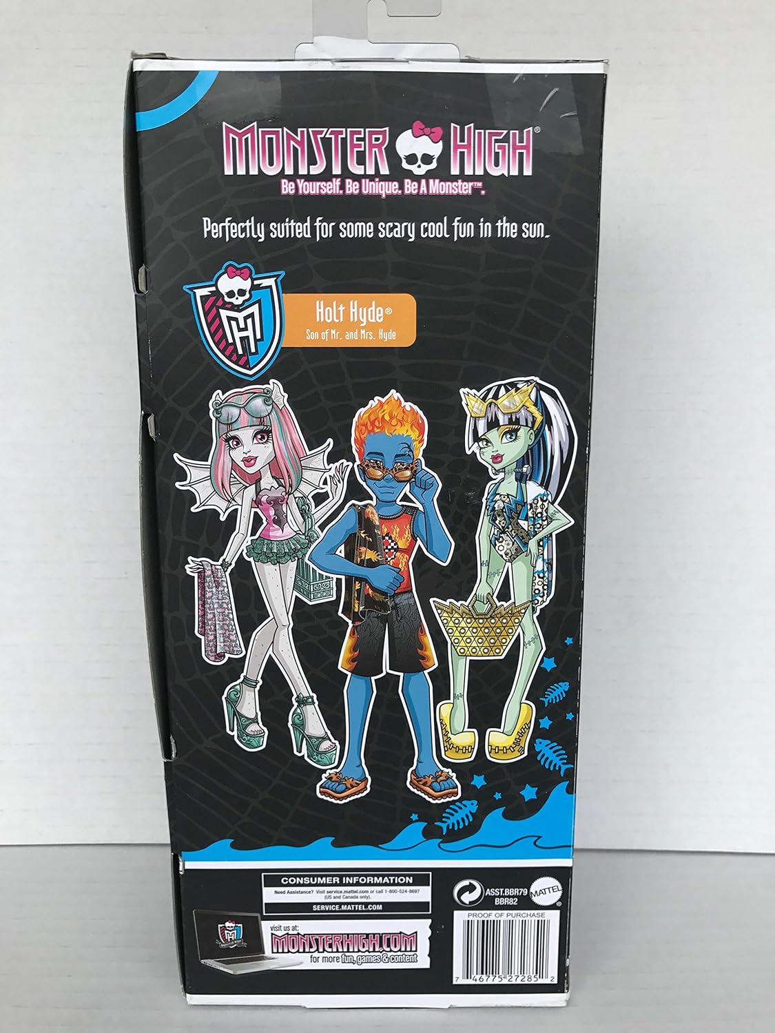 Muñeca Holt Hyde Monster High con traje de baño, 10.5 in