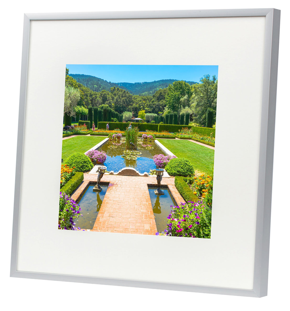 marco de aluminio incluye alfombrilla de marfil para vista de imagen en la pared,