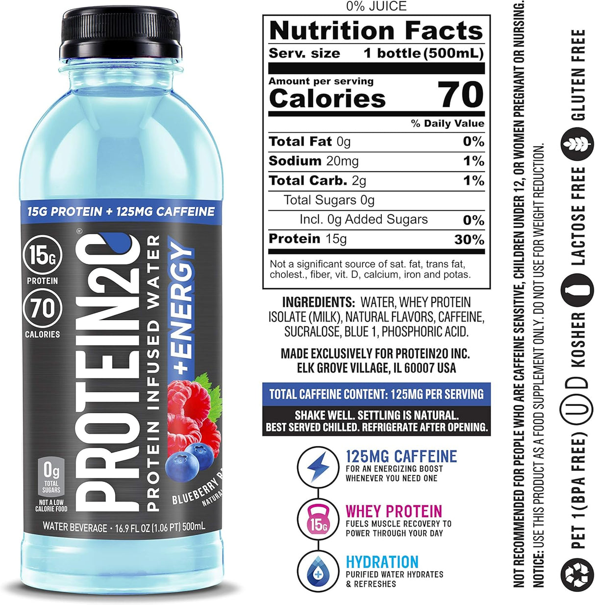 Suplementos Alimenticios Agua con infusión de proteínas