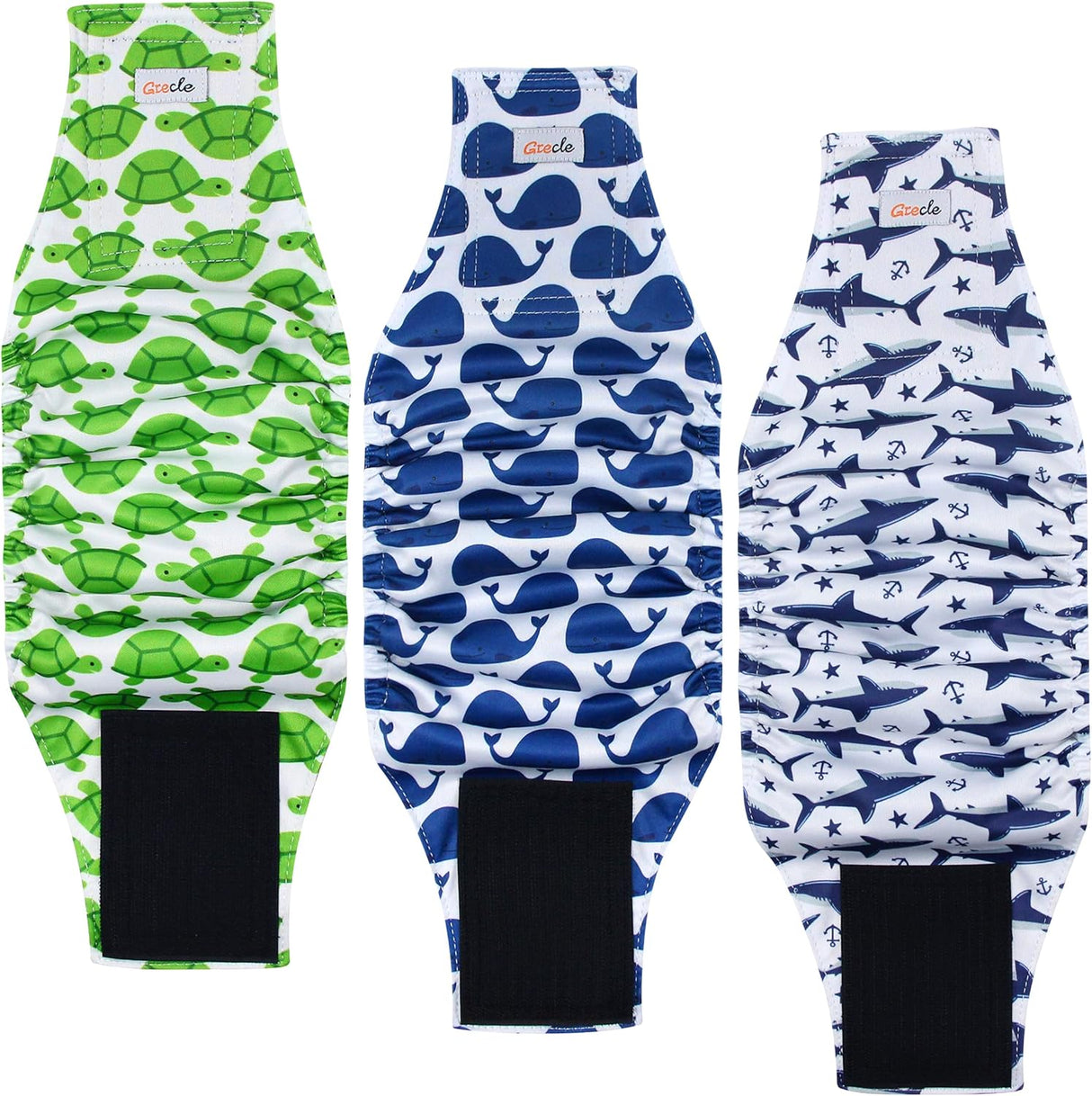 Grecle Pañales prémium para perros machos.Banda lavable para el vientre