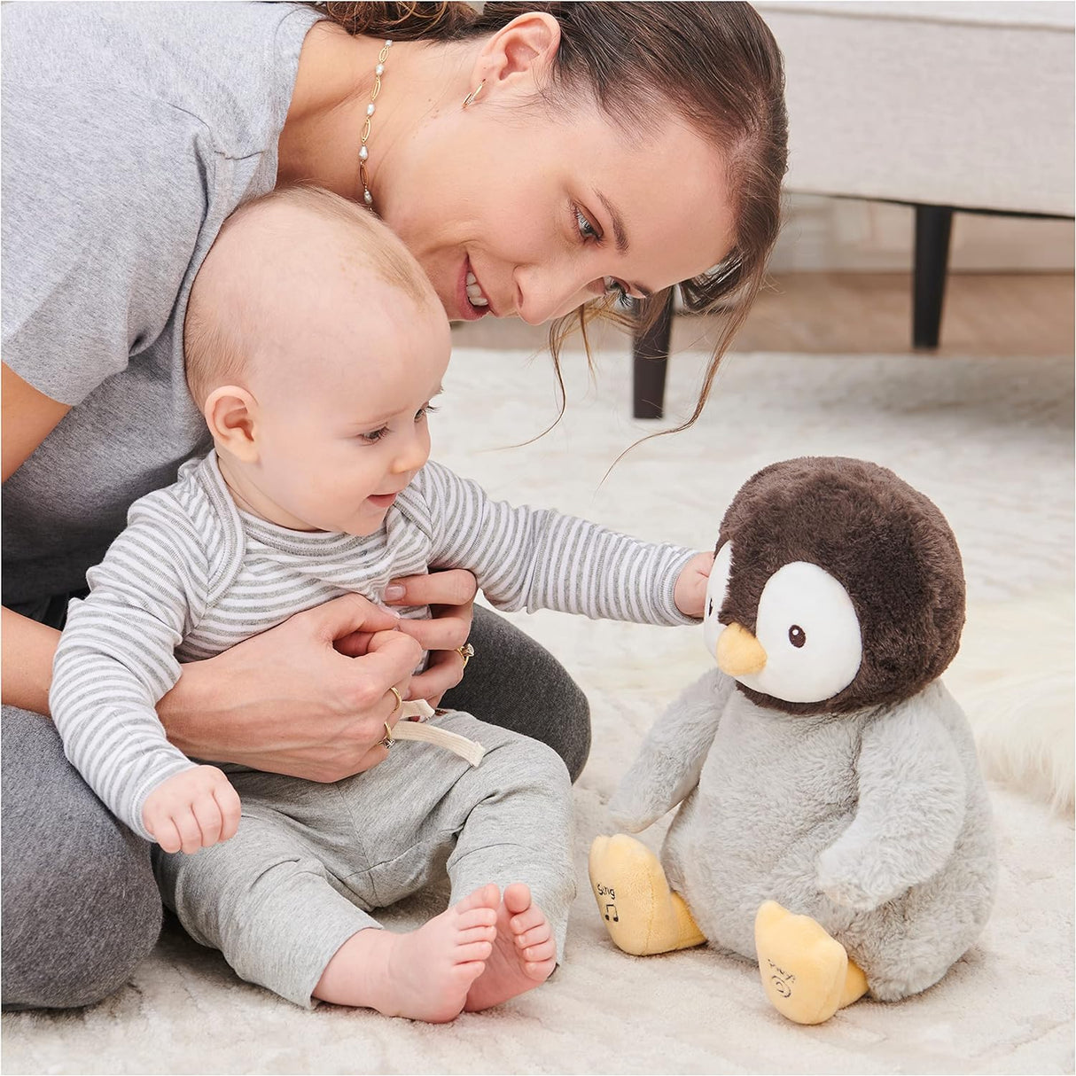 Peluche el Pingüino animado para bebés 12 pulgadas