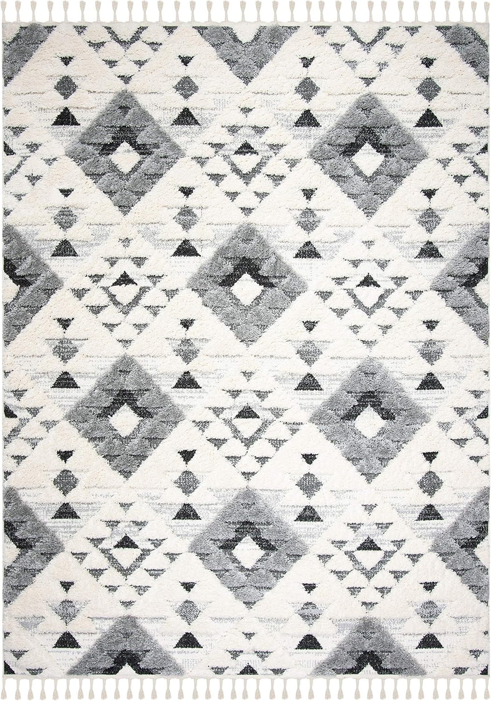 Alfombra Shag Marroquí XL - Diseño Boho, Antideslizante, MTS688F