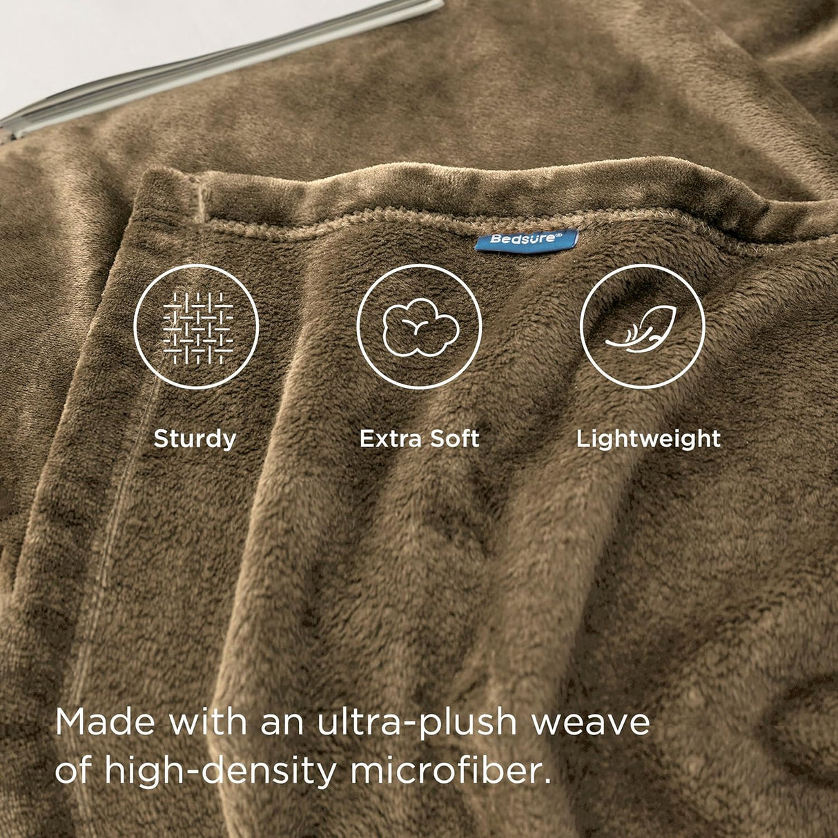 Manta Fleece Bedsure, Ligera, Suave y Cómoda, Tamaño Throw